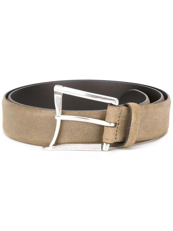 D'amico Curved Buckle Belt, Men's, Size: 100, Calf Leather