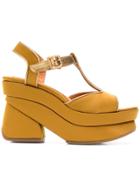 Chie Mihara Vreni Satin Platform Sandals - Green