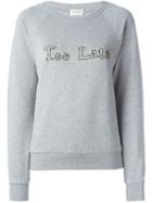 Saint Laurent Too Late Sweatshirt, Women's, Size: L, Grey, Cotton/polyester