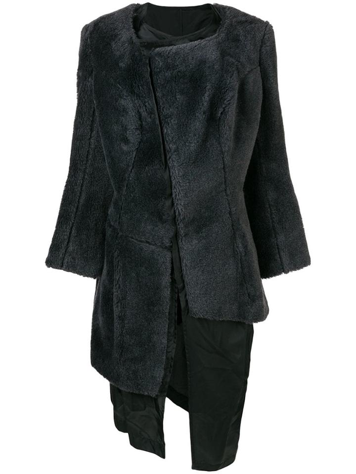 Comme Des Garçons Vintage 1997's Faux Fur Coat - Grey