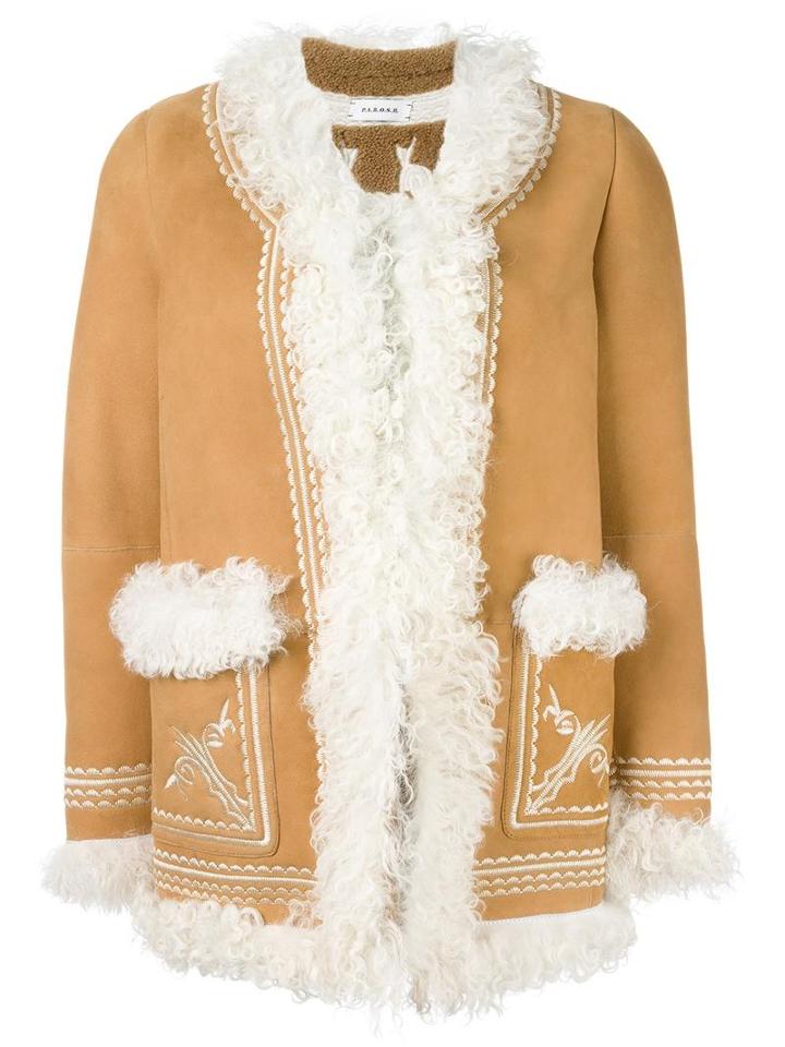 P.a.r.o.s.h. 'music' Jacket, Women's, Size: Large, Brown, Sheep Skin/shearling