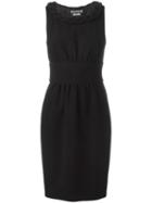 Boutique Moschino Fitted Dress, Women's, Size: 48, Black, Virgin Wool/acetate/rayon