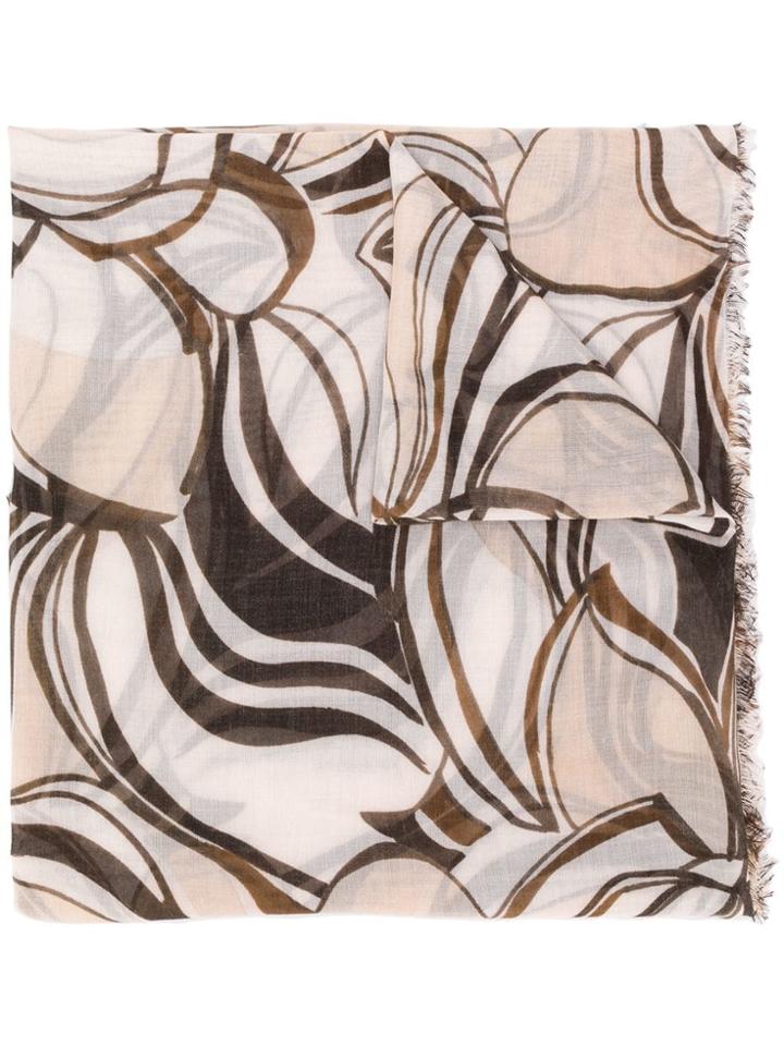 Faliero Sarti Patty Abstract Print Scarf - Neutrals