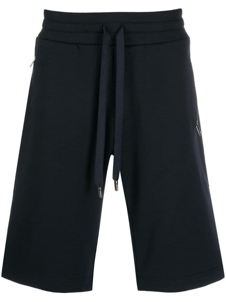 Dolce & Gabbana Elastic Waist Track Shorts - Blue