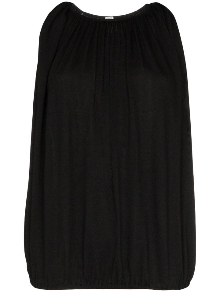 Toteme Pleated Vest Top - Black