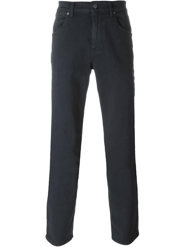 7 For All Mankind Straight Leg Jeans, Men's, Size: 34, Blue, Cotton/spandex/elastane/polyester