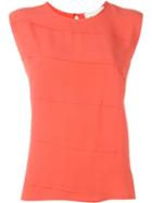 8pm Panelled Sleeveless Blouse, Women's, Size: Xs, Yellow/orange, Silk/acetate