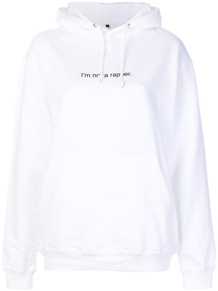 F.a.m.t. I'm Not A Rapper Hoodie - White