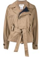 Portspure Belted Oversized Jacket - Brown