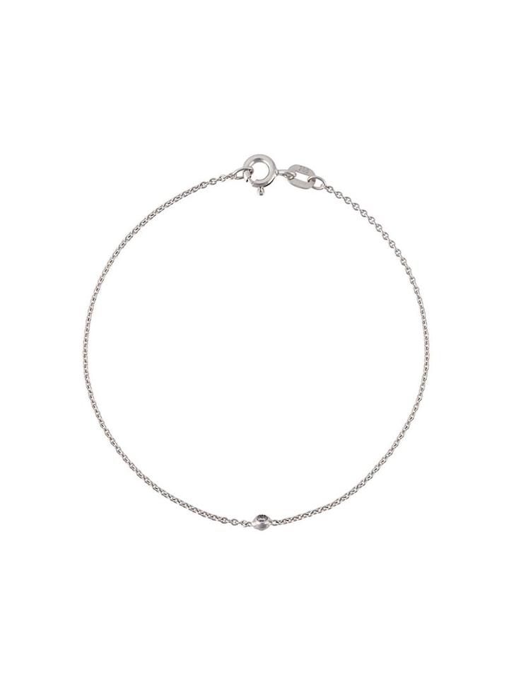 Wouters & Hendrix Gold Single Diamond Bracelet, Women's, Size: M, Metallic, 18kt White Gold/diamond