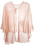 Maria Lucia Hohan Mousseline Cape - Pink & Purple