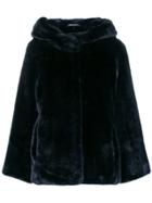 Tagliatore Faux Fur Hooded Jacket - Blue