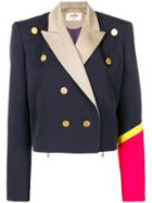 Jc De Castelbajac Vintage Cropped Jacket - Blue