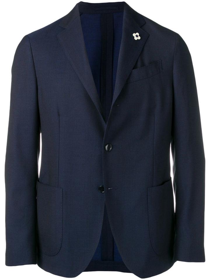 Lardini Lapel Button Blazer - Blue