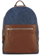 Eleventy Leather Backpack - Blue