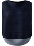 Pleats Please By Issey Miyake Pleated Sleeveless Blouse, Women's, Size: 3, Blue, Polyester
