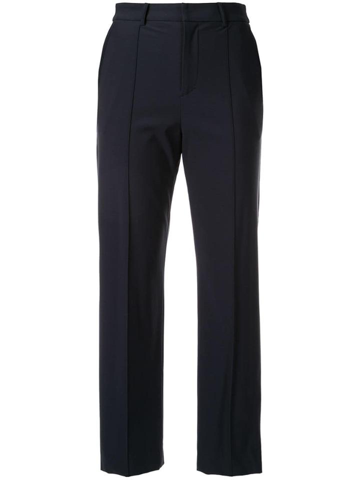 Loveless Straight Leg Cropped Trousers - Blue