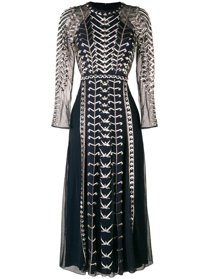 Temperley London Wild Life Dress - Blue