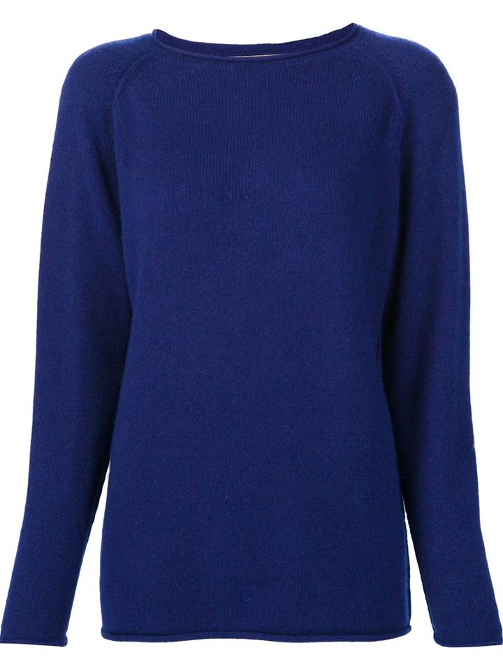 The Elder Statesman 'heavy Roll' Jumper, Women's, Size: Small, Blue, Cashmere