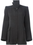 Maison Margiela Vintage Short Standing Collar Coat, Women's, Size: 44, Grey