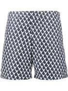 Orlebar Brown Navy Blue Patterned Gilot Swim Shorts