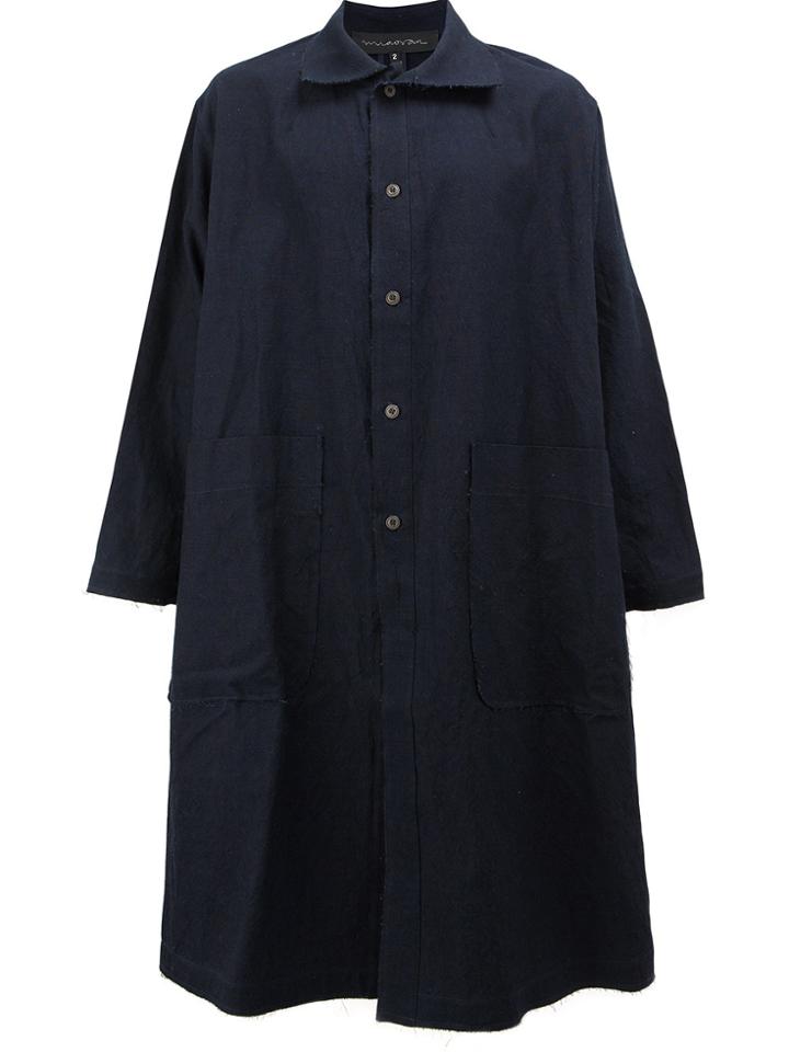 Miaoran Oversized Single Breasted Coat - Blue