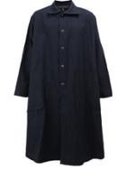 Miaoran Oversized Single Breasted Coat - Blue