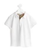 Burberry Kids Classic Polo Shirt, Boy's, Size: 10 Yrs, White