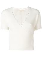Jonathan Simkhai Ribbed Short-sleeve Top - White