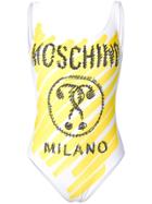 Moschino Double Question Mark Swimsuit - White