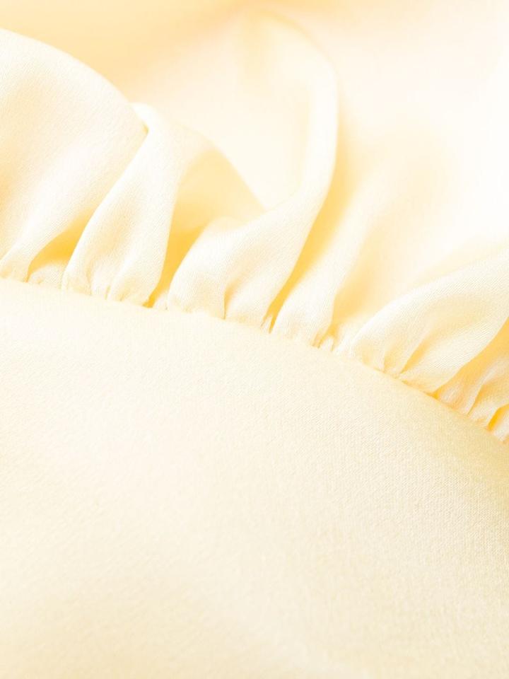 Jourden Satin Windbreaker Dress - Yellow