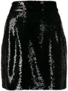 Amen Sequined Mini Skirt - Black