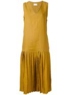 Simon Miller - Brea Midi Dress - Women - Linen/flax - 0, Yellow/orange, Linen/flax