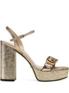 Gucci Platform Sandal With Double G - Gold