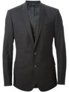 Dolce & Gabbana Classic Three-piece Suit, Men's, Size: 52, Grey, Spandex/elastane/cupro/rayon/virgin Wool