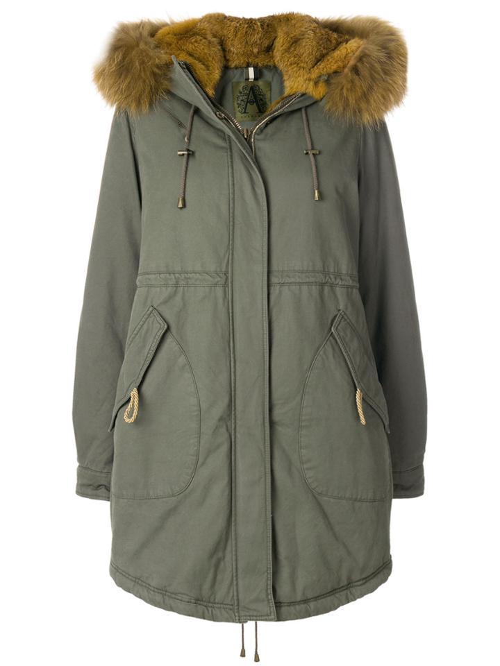 Alessandra Chamonix Oversized Fur Hooded Parka - Green