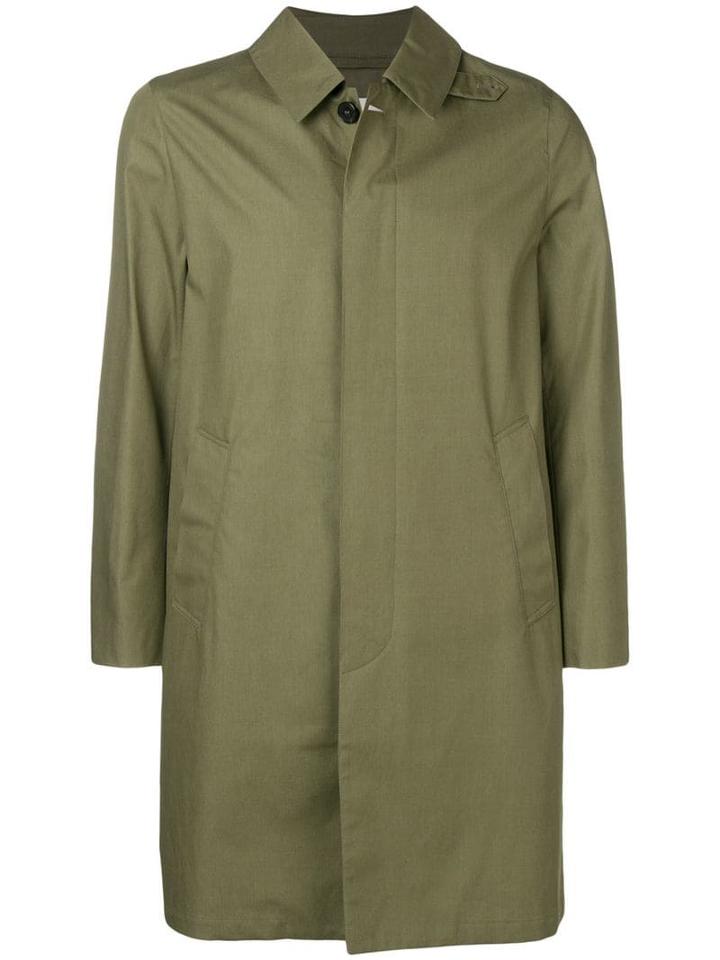 Mackintosh Khaki Cotton Storm System 3/4 Coat Gm-001bs - Green