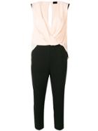 Elisabetta Franchi Gathered Top Jumpsuit - Pink