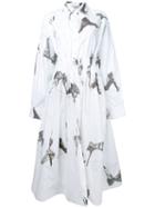 Natasha Zinko - Abstract Print Shirt Dress - Women - Cotton/polyester - 44, Grey, Cotton/polyester