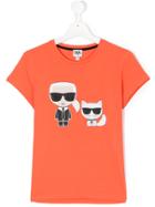 Karl Lagerfeld Kids Iconic Karl & Choupette T-shirt - Pink & Purple