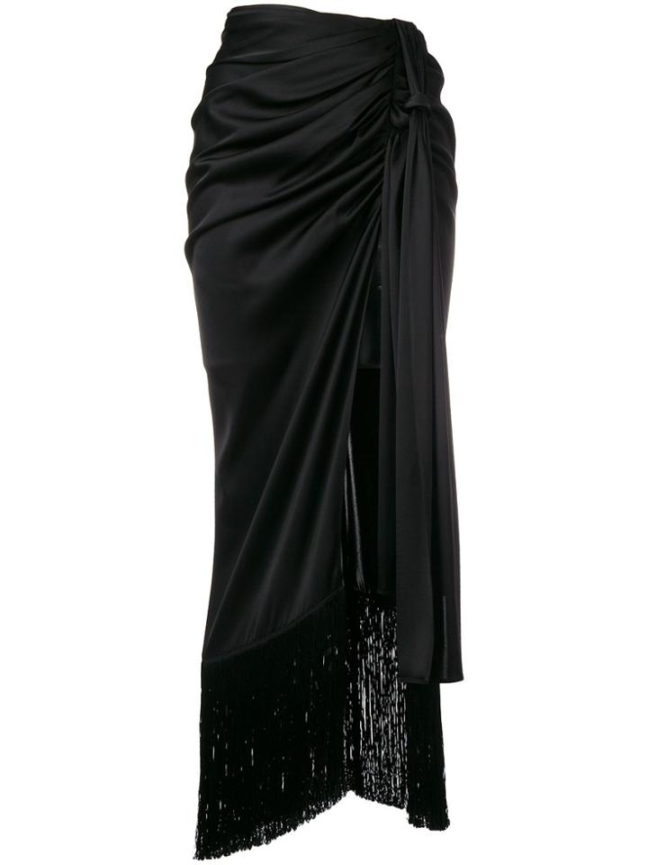 Magda Butrym Asti Front Slit Draped Skirt - Black