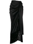 Magda Butrym Asti Front Slit Draped Skirt - Black