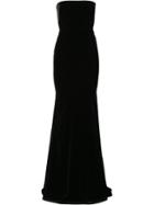 Alex Perry Velvet Empire Line Dress - Black