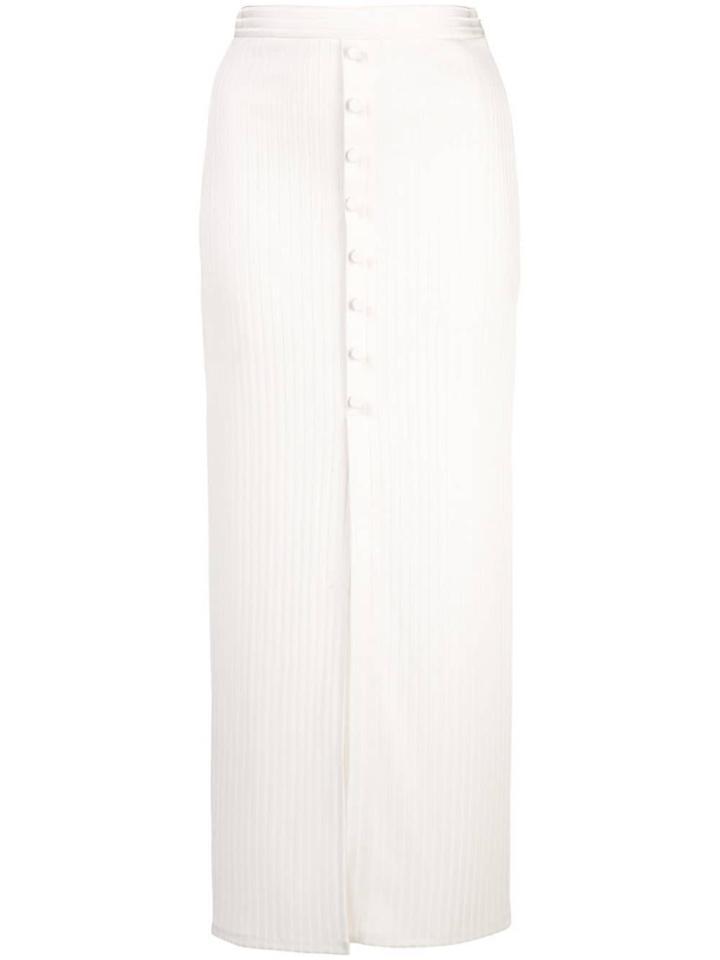 Fleur Du Mal Maxi Slit Skirt - White