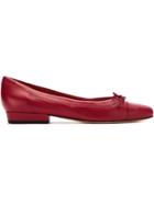 Sarah Chofakian Leather Ballerinas - Red