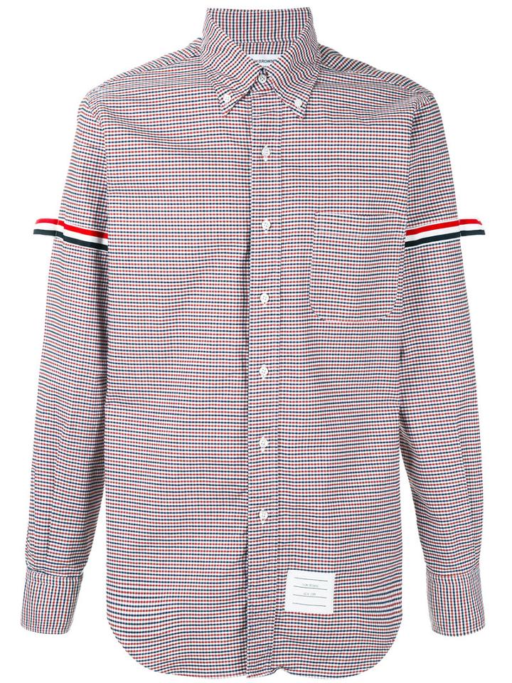 Thom Browne - Check Tri-stripe Button Down Shirt - Men - Cotton - Iv, Blue, Cotton