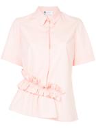 Lanvin Ruffle Detail Shirt - Pink & Purple