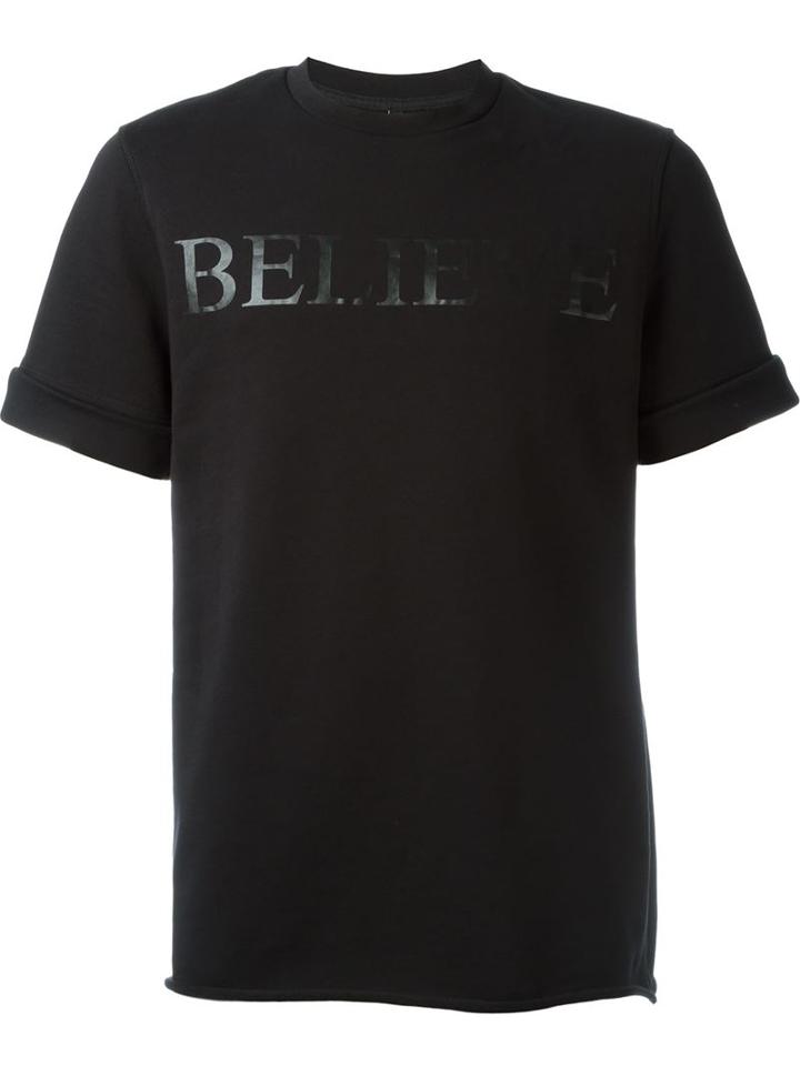 Neil Barrett Believe T-shirt, Men's, Size: L, Black, Cotton