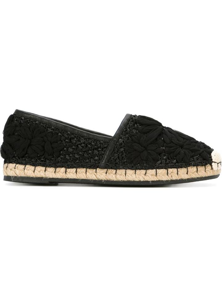 Ermanno Scervino Floral Detail Woven Espadrilles