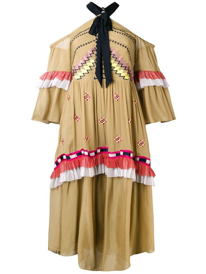Temperley London Traveller Off-the-shoulders Dress - Brown